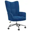 Image de vidaXL Chaise de relaxation Bleu Velours