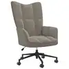 Image de vidaXL Chaise de relaxation Gris clair Velours