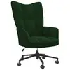 Image de vidaXL Chaise de relaxation Vert foncé Velours