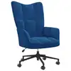 Image de vidaXL Chaise de relaxation Bleu Velours