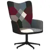 Image de vidaXL Chaise de relaxation Patchwork Tissu