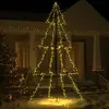Image de vidaXL Arbre de Noël cône 360 LED d'intérieur/d'extérieur 143x250 cm