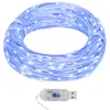 Image de vidaXL Guirlande lumineuse micro LED 40m 400 LED bleu 8 fonctions