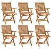 Image de vidaXL Chaises pliantes 6 pièces en teck massif