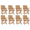 Image de vidaXL Chaises pliables de jardin lot de 8 Bois de teck solide