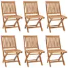 Image de vidaXL Chaises pliables de jardin lot de 6 Bois de teck solide