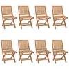 Image de vidaXL Chaises pliables de jardin lot de 8 Bois de teck solide