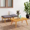 Image de vidaXL Salon de jardin 3 pcs avec coussins Bois d'acacia massif