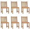 Image de vidaXL Chaises de jardin lot de 6 Bois de teck solide