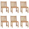 Image de vidaXL Chaises de jardin lot de 6 Bois de teck solide