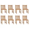 Image de vidaXL Chaises de jardin lot de 8 Bois de teck solide
