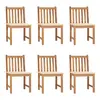 Image de vidaXL Chaises de jardin lot de 6 avec coussins Bois de teck massif