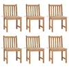 Image de vidaXL Chaises de jardin lot de 6 avec coussins Bois de teck massif