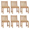 Image de vidaXL Chaises de jardin lot de 6 avec coussins Bois de teck massif