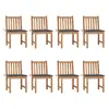 Image de vidaXL Chaises de jardin lot de 8 avec coussins Bois de teck massif