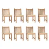 Image de vidaXL Chaises de jardin lot de 8 avec coussins Bois de teck massif