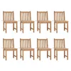 Image de vidaXL Chaises de jardin lot de 8 avec coussins Bois de teck massif