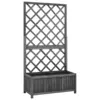 Image de vidaXL Jardinière avec treillis noir 70x30x135 cm bois massif de sapin