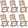 Image de vidaXL Chaises pliables d'extérieur lot de 6 Bois d'acacia solide