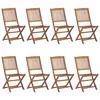 Image de vidaXL Chaises pliables d'extérieur lot de 8 Bois d'acacia solide