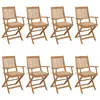 Image de vidaXL Chaises pliables de jardin lot de 8 avec coussins Bois d'acacia