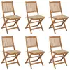 Image de vidaXL Chaises pliables de jardin lot de 6 avec coussins Bois d'acacia