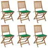 Image de vidaXL Chaises pliables de jardin lot de 6 avec coussins Bois d'acacia