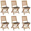 Image de vidaXL Chaises pliables de jardin lot de 6 avec coussins Bois d'acacia