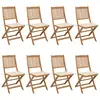 Image de vidaXL Chaises pliables de jardin lot de 8 avec coussins Bois d'acacia