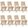 Image de vidaXL Chaises pliables de jardin lot de 8 avec coussins Bois d'acacia