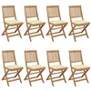 Image de vidaXL Chaises pliables de jardin lot de 8 avec coussins Bois d'acacia