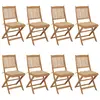 Image de vidaXL Chaises pliables de jardin lot de 8 avec coussins Bois d'acacia
