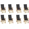Image de vidaXL Chaises pliables de jardin avec coussins lot de 8 Bois d'acacia