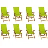 Image de vidaXL Chaises pliantes avec coussins, 8 pièces, en bois d'acacia massif