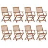 Image de vidaXL Chaises pliables d'extérieur lot de 8 Bois d'acacia solide