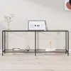 Image de vidaXL Table console Transparent 200x35x75,5 cm Verre trempé