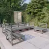 Image de vidaXL Salon de jardin 6 pcs gris bois de pin massif