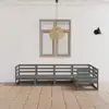 Image de vidaXL Salon de jardin 5 pcs gris bois de pin massif