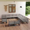 Image de vidaXL Salon de jardin 13 pcs bois de pin massif