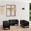 Image de vidaXL Salon de jardin 6 pcs avec coussins Bois de pin massif