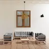Image de vidaXL Salon de jardin 8 pcs avec coussins Bois de pin massif