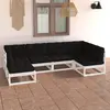Image de vidaXL Salon de jardin 6 pcs avec coussins Bois de pin massif
