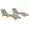 Image de vidaXL Chaises longues lot de 2 avec coussins Bois d'acacia solide