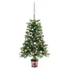 Image de vidaXL Arbre de Noël artificiel pré-éclairé et boules 90 cm vert