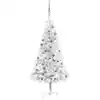 Image de vidaXL Arbre de Noël artificiel pré-éclairé/boules argenté 120 cm PET