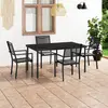 Image de vidaXL Mobilier de salle à manger d'extérieur 5 pcs Acier