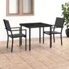 Image de vidaXL Ensemble à manger d'extérieur 3 pcs Acier