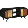 Image de vidaXL Meuble TV 110x30x45 cm Bois de récupération massif