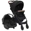 Image de vidaXL Poussette pour bébé 3-en-1 Anthracite Acier