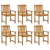 Image de vidaXL Chaises de jardin lot de 6 Bois d'acacia massif
